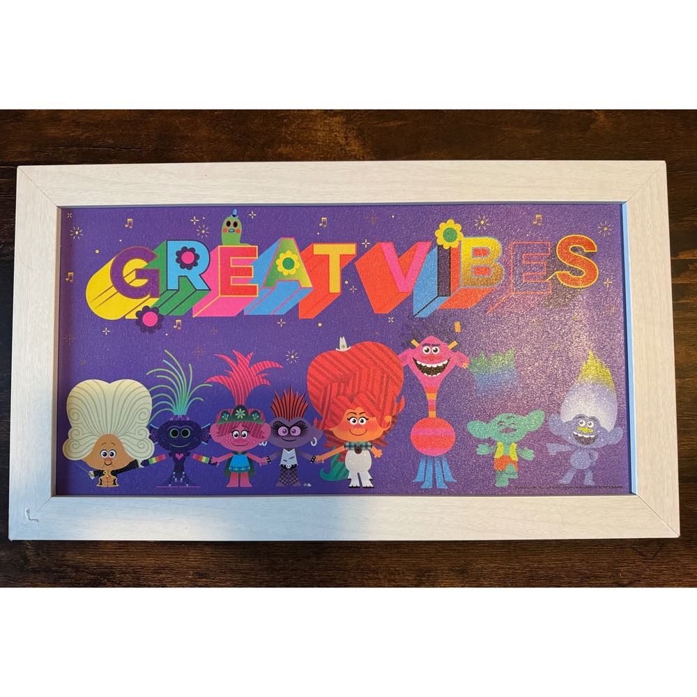 DreamWorks Trolls World Tour Great Vibes Framed Wall Art Silver Buffalo